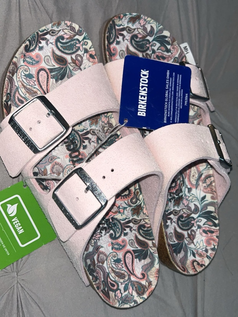 Birkenstock Pink Suede Sandals